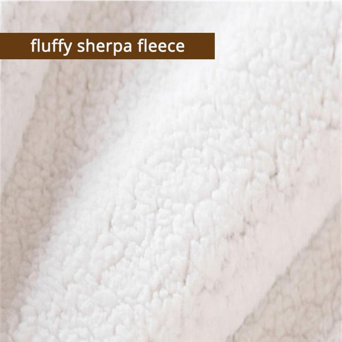 Microplush Soft Thick Sherpa Snuggie Couch Blanket