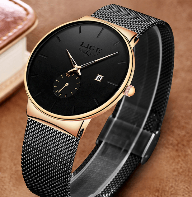 Men's or Women's Watches Luxury Ultra Thin Stainless Mesh Band