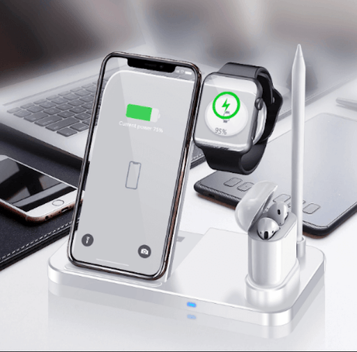 New 4 in 1 Smart Wireless Charger Stand for iPhone Apple Airpod