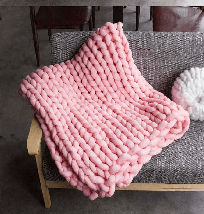Super Thick Handmade Soft Smooth Chunky Blanket 5 Colors