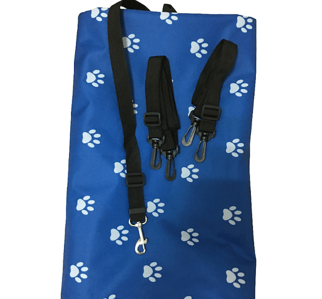 Dog Carrier Waterproof Rear Seat Back Cover Protector with Safety Belt